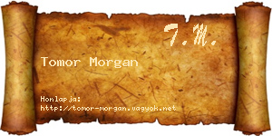 Tomor Morgan névjegykártya